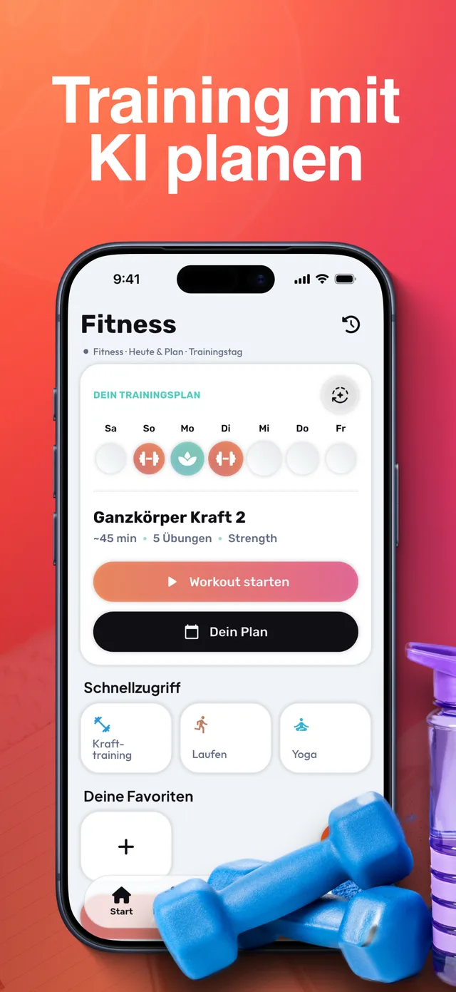 Ryvion App: ACE — KI-Trainingsplan mit Wochenübersicht