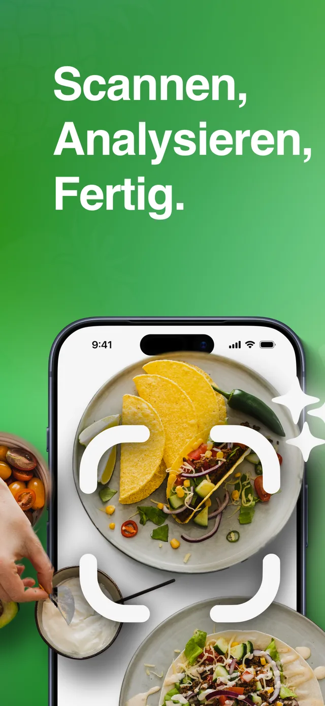 Ryvion App: AI Meal Scanner analysiert eine fotografierte Mahlzeit