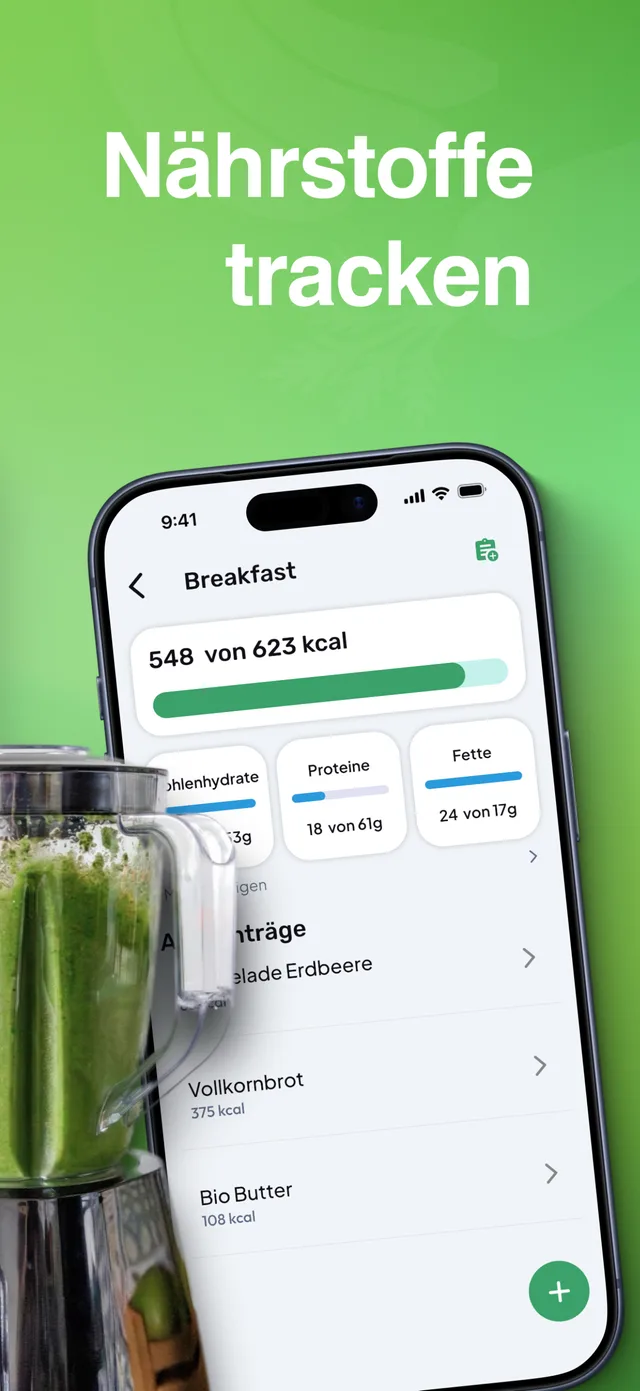 Ryvion App: Nährstoffe einer Mahlzeit im Detail